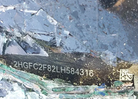 2020 Honda Civic Sport z USA, uszkodzony, nr VIN 2HGFC2F82LH584316